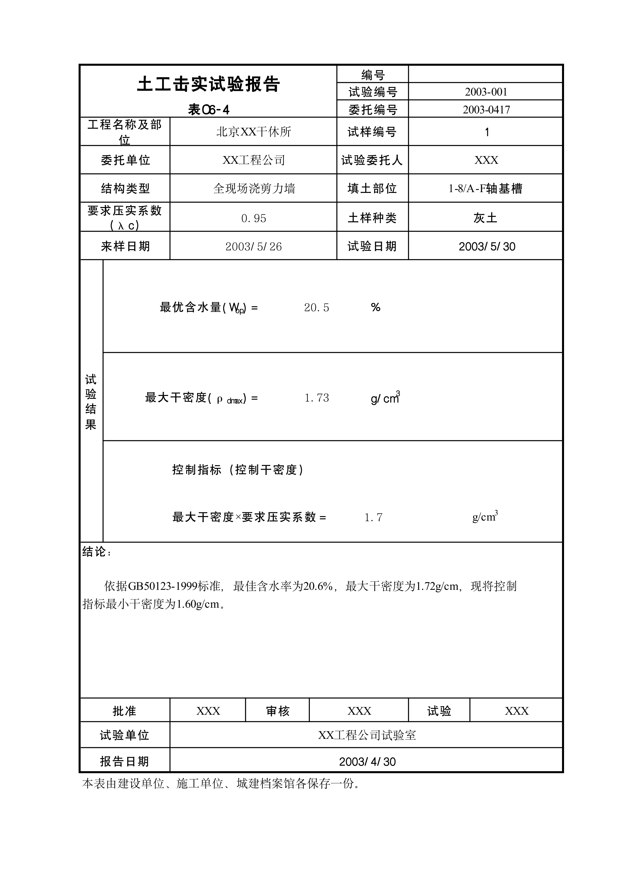 土工击实试验报告