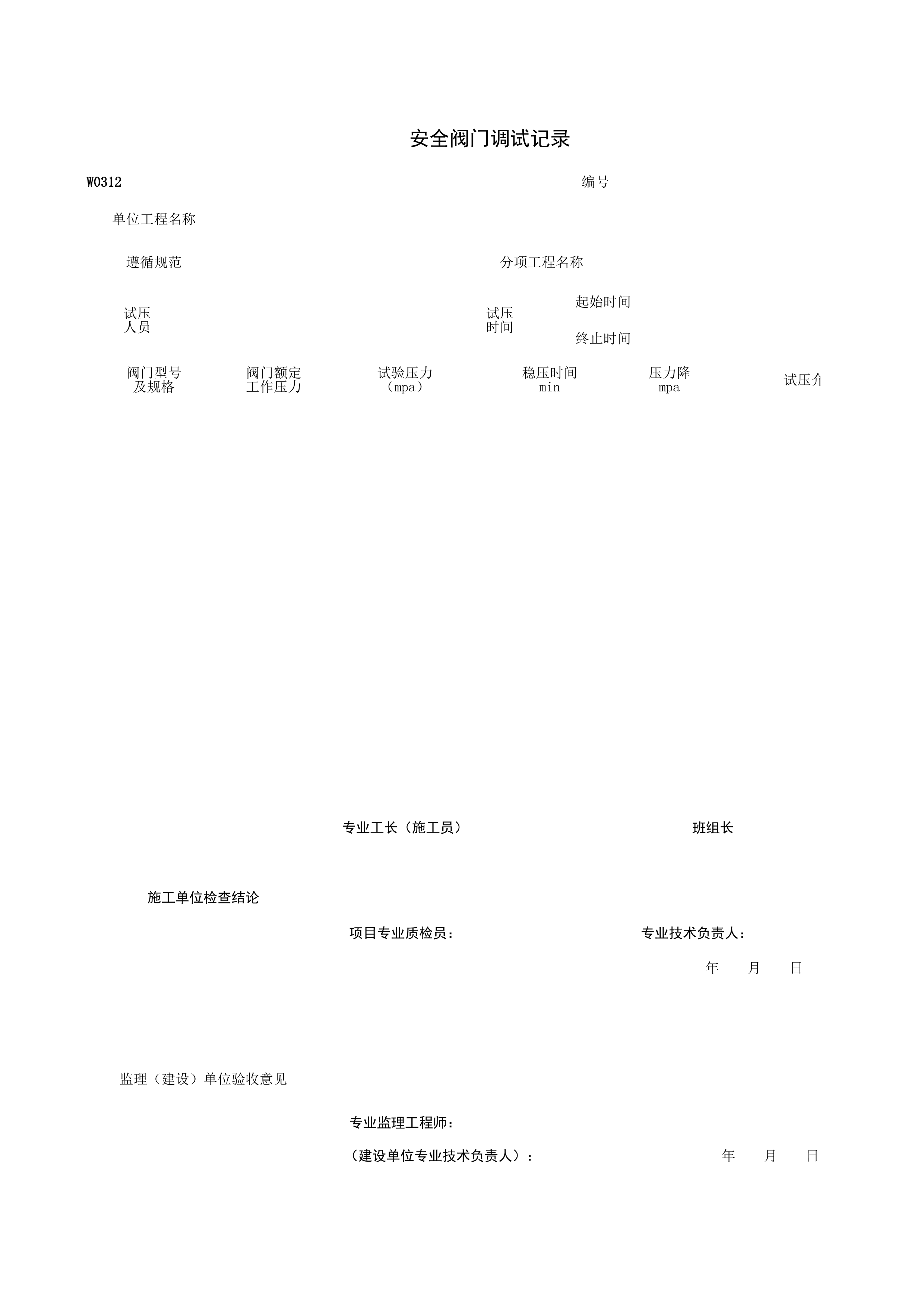 W0312_安全阀门调试记录