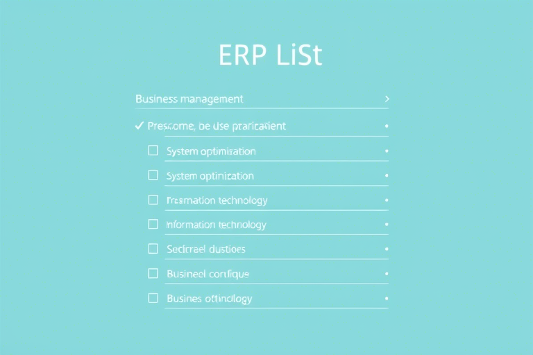 ERP列表怎么选择和优化？如何提升企业管理效率？