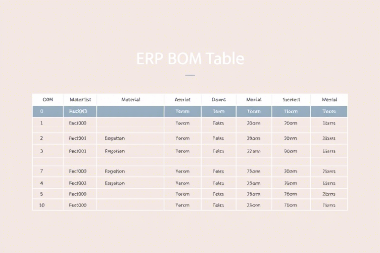 ERP建BOM表怎么做？从零开始教你如何高效构建产品结构清单