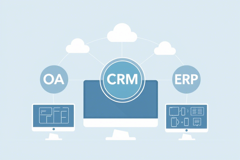 OA CRM ERP如何协同工作？企业数字化转型的三大系统整合之道