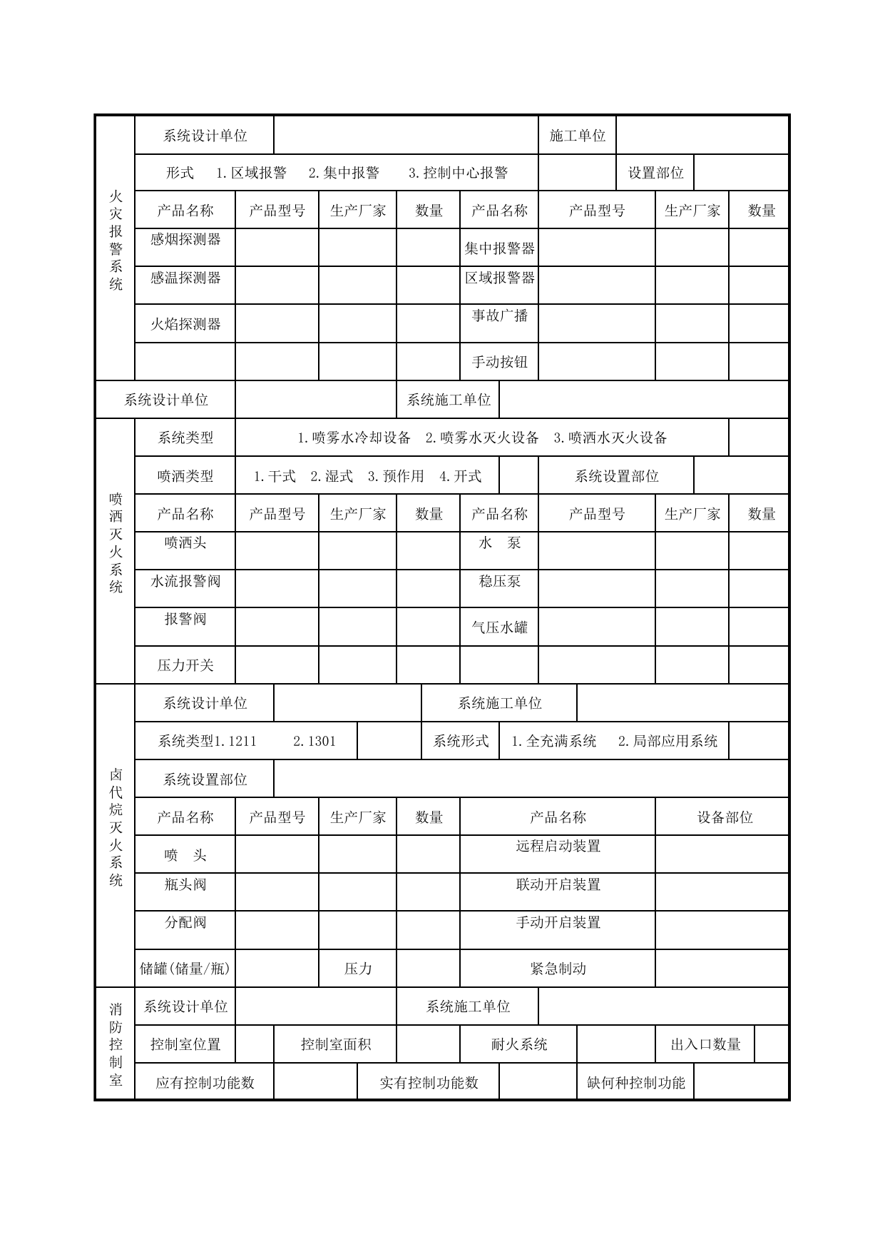 附二_系统竣工表_07智能建筑_检验批质量验收记录_C7 过程验收资料_C 施工资料_北京建筑资料库DB11-T695-2009 第 2 页
