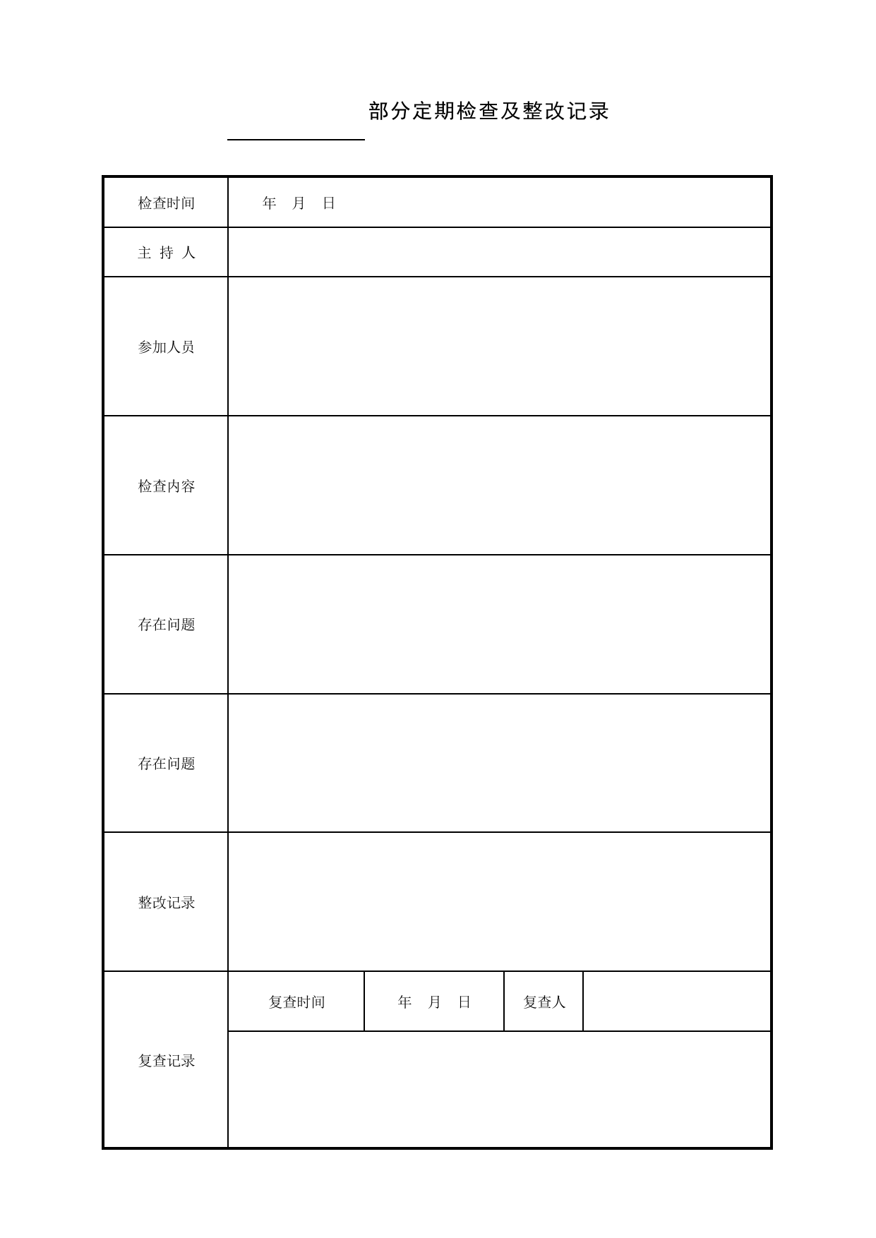 文明安全及达标管理定期检查和整改记录台帐_文明施工_安徽省安全资料库 第 2 页