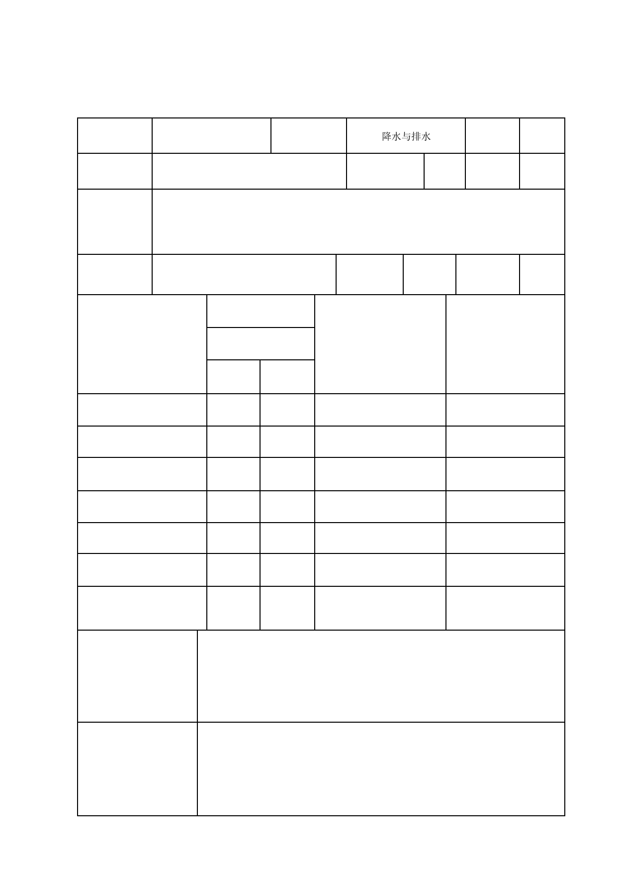 GB50202-2002 7.8 降水与排水检验批质量验收记录_有支护土方_建筑地基基础_质量验收资料_合肥市建筑工程资料(套打表格)_安徽省建筑资料库 第 1 页