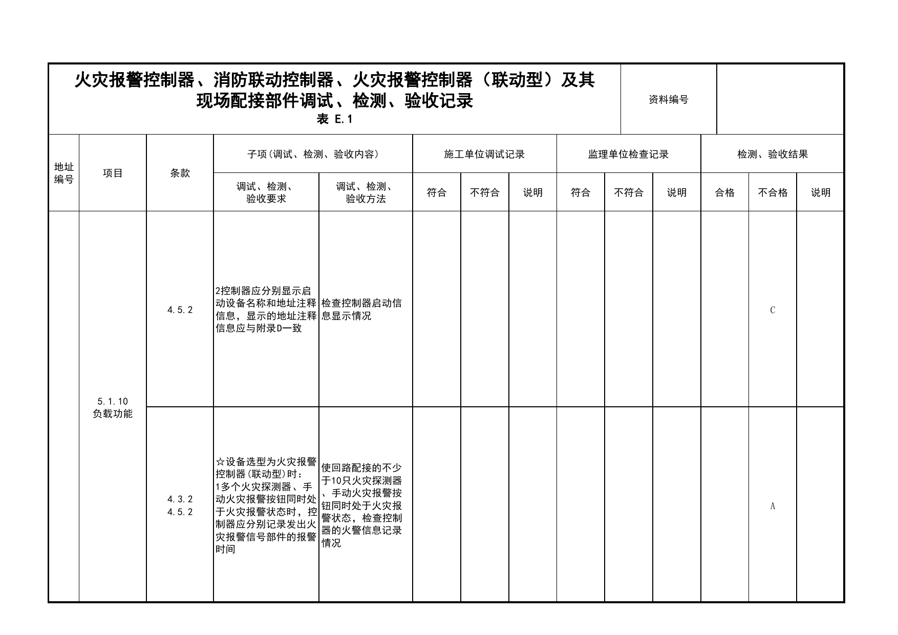 火灾报警控制器、消防联动控制器、火灾报警控制器(联动型)及其现场配接部件调试、检测、验收记录(续表14)_03火灾自动报警系统_05消防电气和火灾自动报警系统 第 1 页