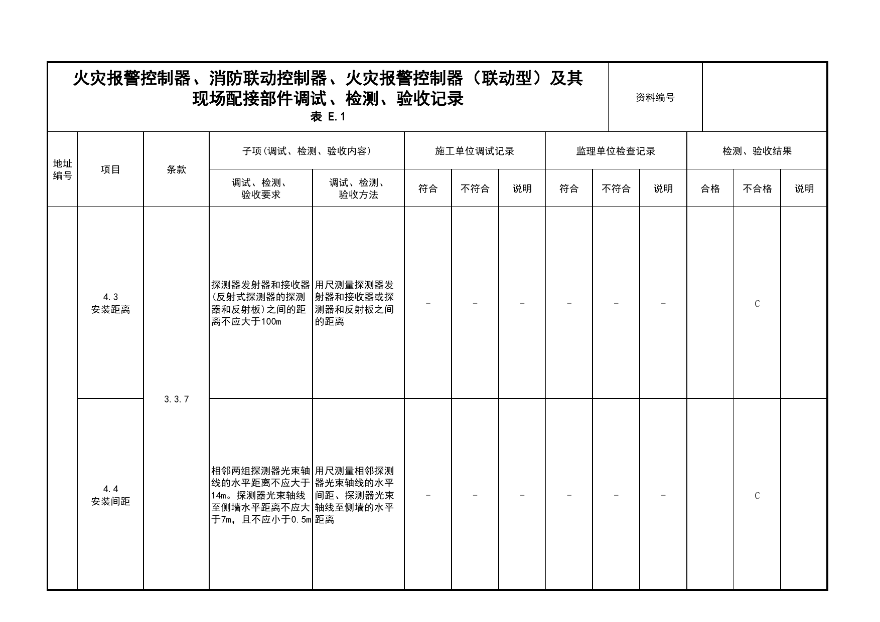 火灾报警控制器、消防联动控制器、火灾报警控制器(联动型)及其现场配接部件调试、检测、验收记录(续表36)_03火灾自动报警系统_05消防电气和火灾自动报警系统 第 1 页