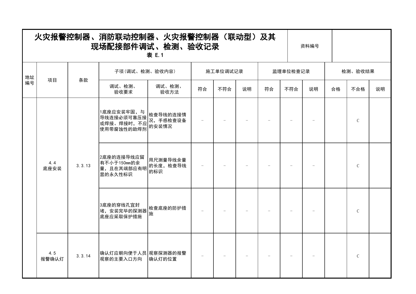 火灾报警控制器、消防联动控制器、火灾报警控制器(联动型)及其现场配接部件调试、检测、验收记录(续表30)_03火灾自动报警系统_05消防电气和火灾自动报警系统 第 1 页