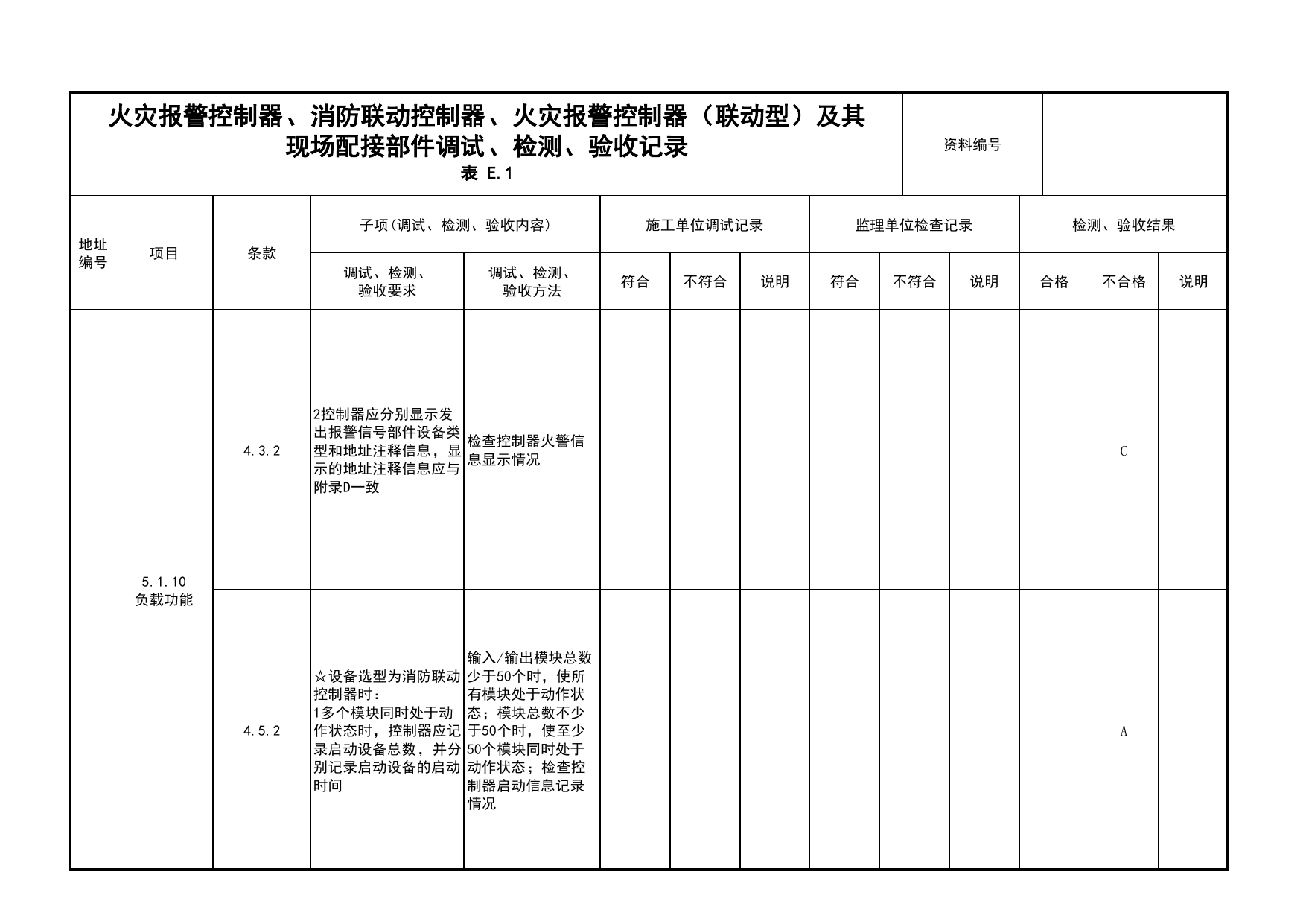 火灾报警控制器、消防联动控制器、火灾报警控制器(联动型)及其现场配接部件调试、检测、验收记录(续表13)_03火灾自动报警系统_05消防电气和火灾自动报警系统 第 1 页