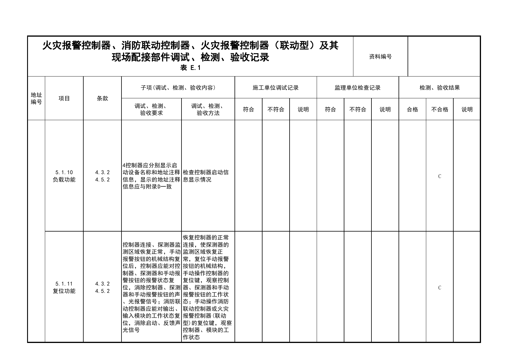 火灾报警控制器、消防联动控制器、火灾报警控制器(联动型)及其现场配接部件调试、检测、验收记录(续表16)_03火灾自动报警系统_05消防电气和火灾自动报警系统 第 1 页