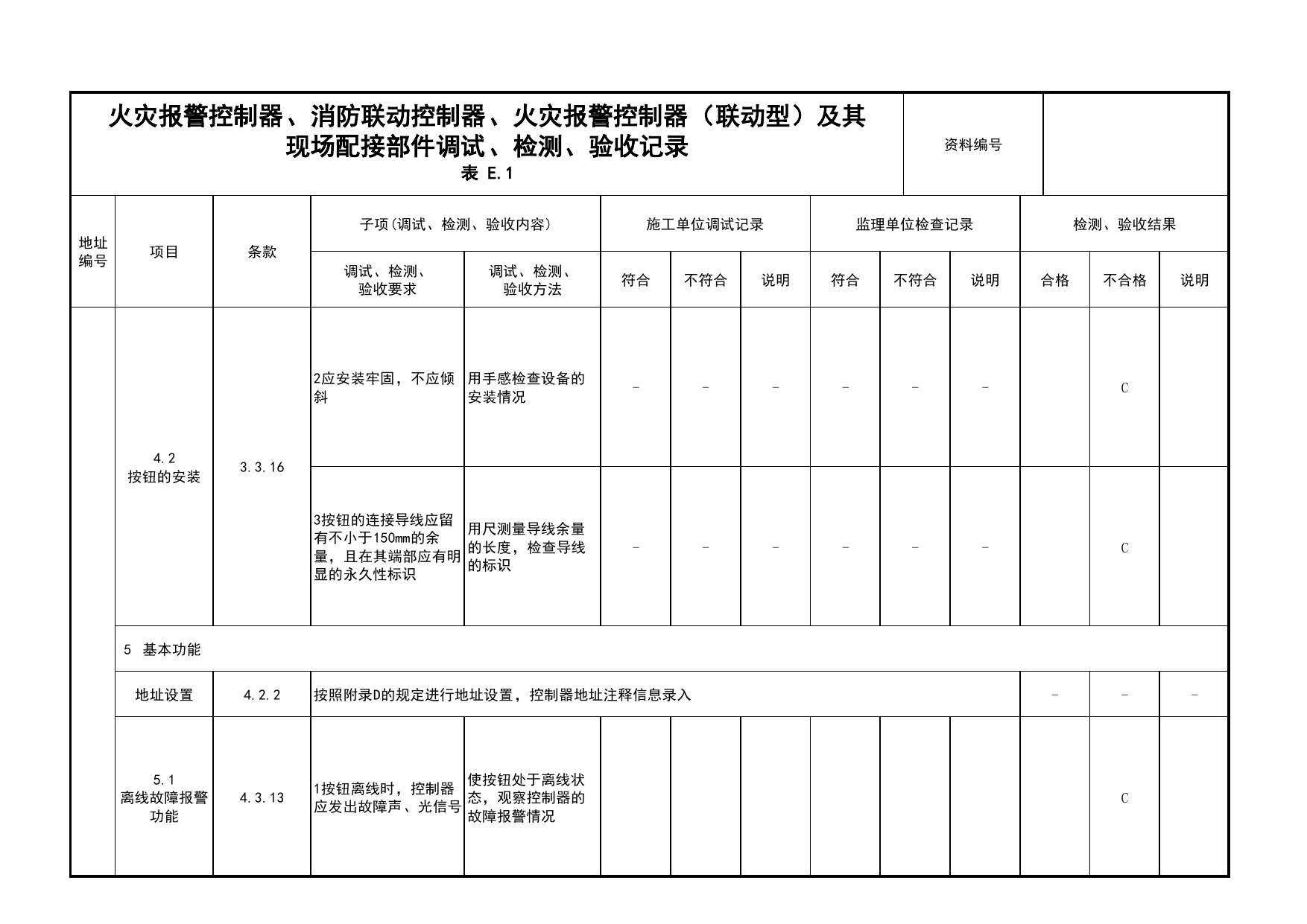 火灾报警控制器、消防联动控制器、火灾报警控制器(联动型)及其现场配接部件调试、检测、验收记录(续表69)_03火灾自动报警系统_05消防电气和火灾自动报警系统 第 1 页