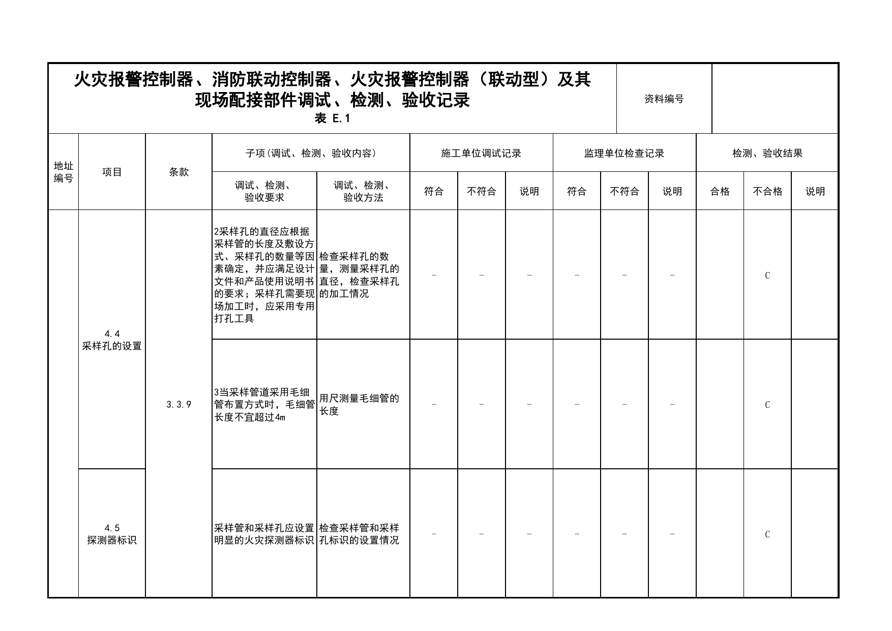 火灾报警控制器、消防联动控制器、火灾报警控制器(联动型)及其现场配接部件调试、检测、验收记录(续表57)_03火灾自动报警系统_05消防电气和火灾自动报警系统 第 1 页