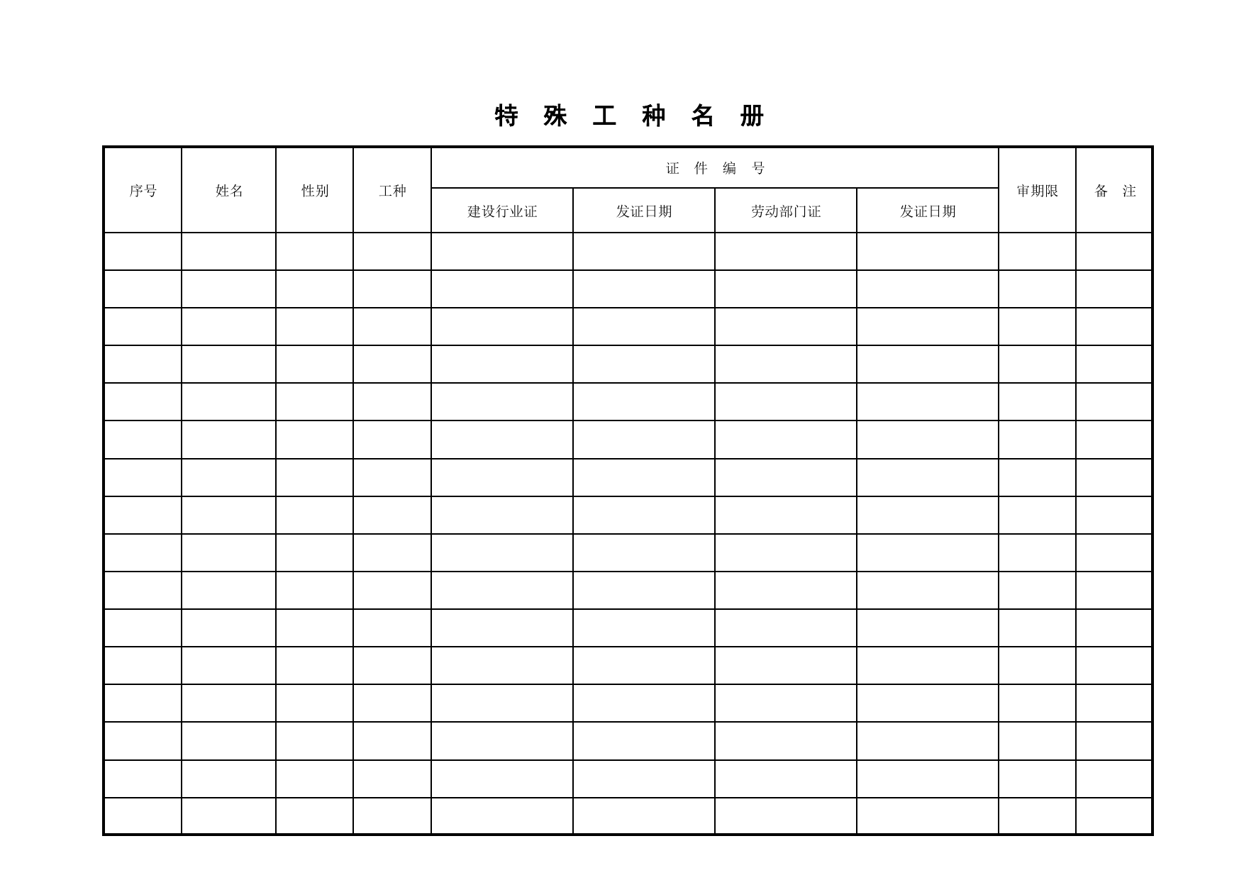特殊工种名称_特种作业操作人员管理与培训考核_北京市建设工程施工现场安全资料管理规程DB11-383-2006 第 1 页